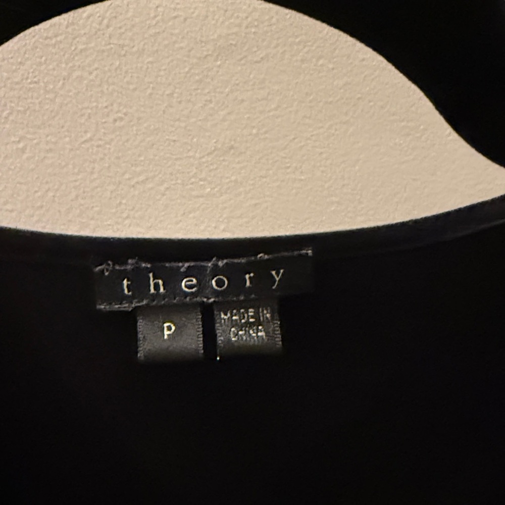 Theory Black Blouse with Bow - Picture 2 of 4